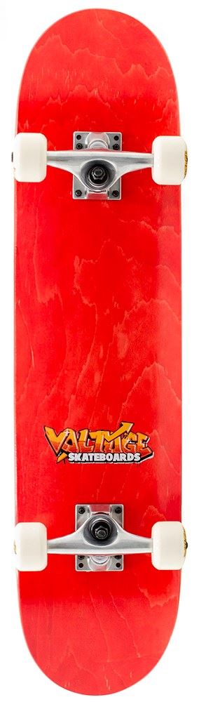 Voltage Graffiti Logo Orange / Red Complete Skateboard - 7.5