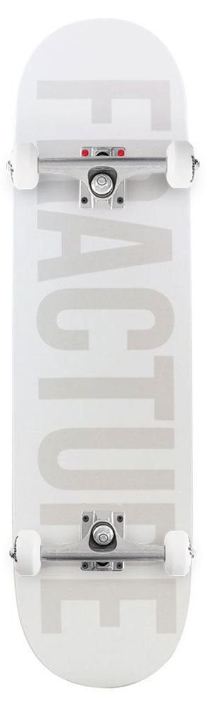 Fracture Fade White Custom Complete Skateboard -  8.25