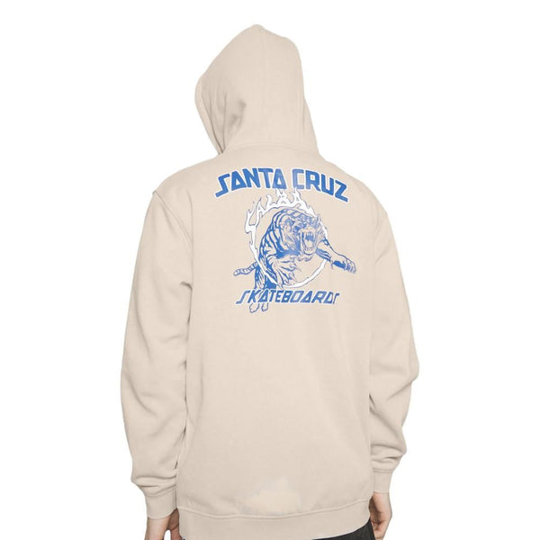 Santa Cruz Hood Salba College Tiger Zip Hood - Oat - Skatewarehouse.co.uk