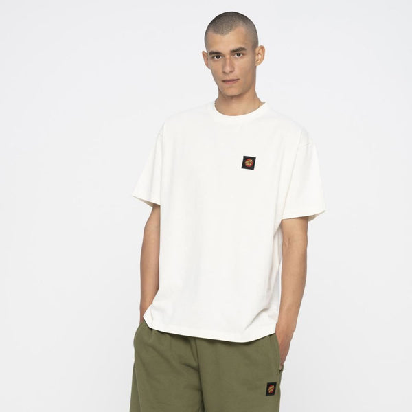 Santa Cruz T-Shirt Classic Label T-Shirt - Unbleached Cotton - Skatewarehouse.co.uk