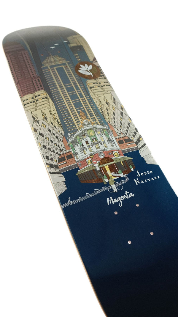 Magenta Jesse Narvaez City Jazz Board Skateboard Deck - 8.4