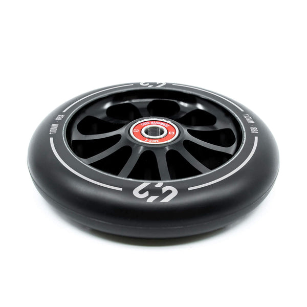 CORE Icon Spoked Stunt Scooter 110mm - Black / Black Scooter Wheels