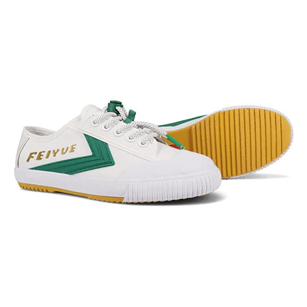 Feiyue Footwear Fe Lo 1920 EXO Martial Arts/Gym/Lifing Shoes - White / Green - Skatewarehouse.co.uk
