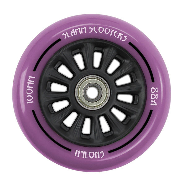 Slamm Scooter 100mm Nylon Core Scooter Wheels - Purple - Skatewarehouse.co.uk
