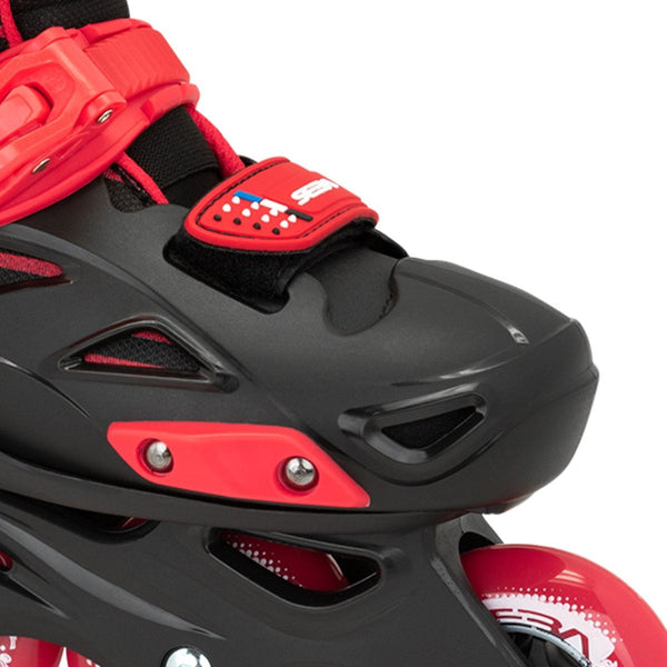 Seba STJ Junior Adjustable In-Line Skates - Black / Red