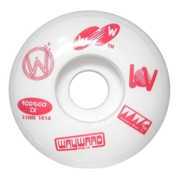 Wayward Funnel Pro - Rodrigo TX (White / Pink) Skateboard Wheels - 51mm
