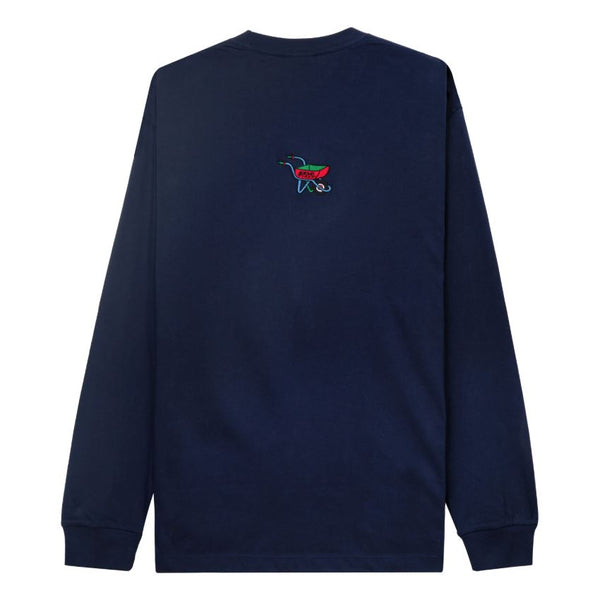 Tired Semi Tired Long Sleeve T-Shirt Navy - S