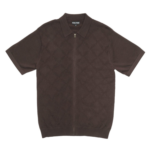 Pass~Port Brasco Zip SS Knit (Choc) Accessories