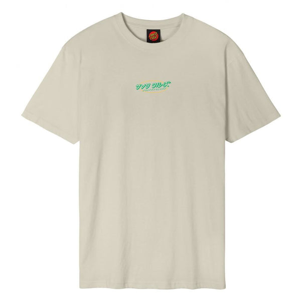 Santa Cruz T-Shirt Oval Japanese Dot T-Shirt - Natural - Skatewarehouse.co.uk
