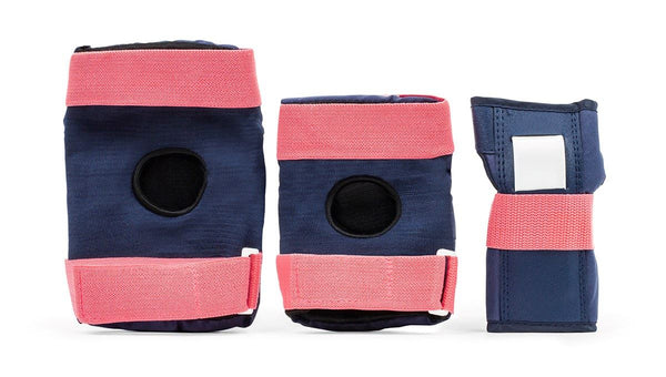 REKD Heavy Duty Triple Pad Set - Blue / Pink - Skatewarehouse.co.uk