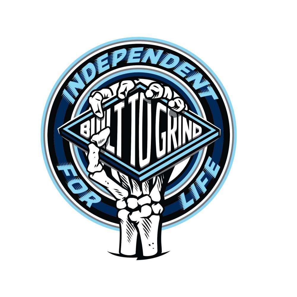 Independent Stickers For Life Clutch (10 Pack) Blue / Black - 3.5 - Skatewarehouse.co.uk
