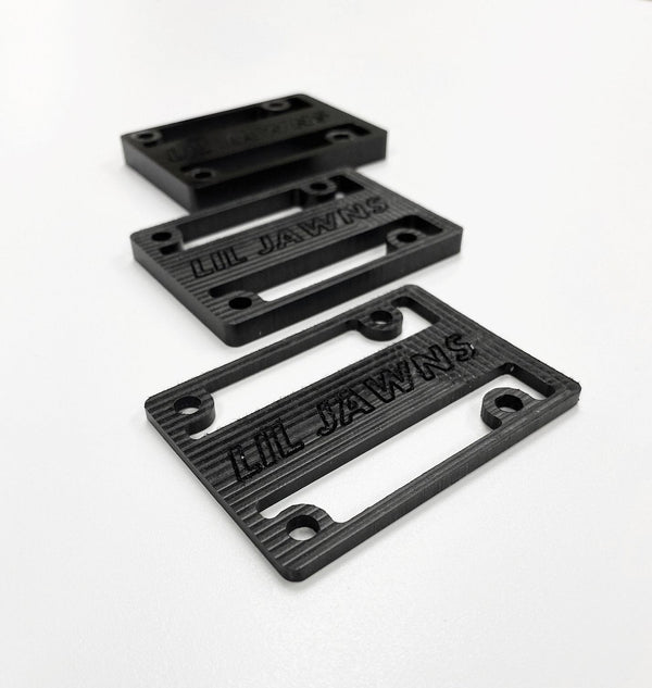 Lil Jawn Standard Risers - Ace 0.125 Inch Black Skateboard Hardware