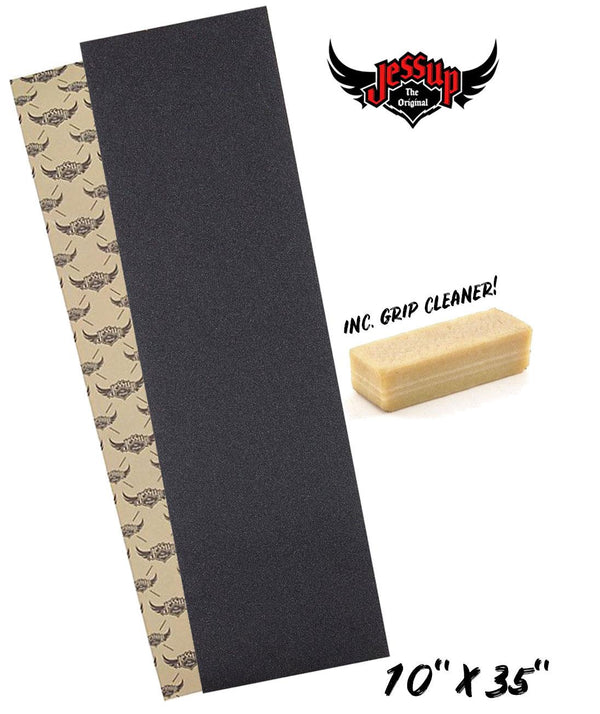 Jessup Skateboard Cruiser Longboard Wide Grip Tape Black Sheet (Sizes 9