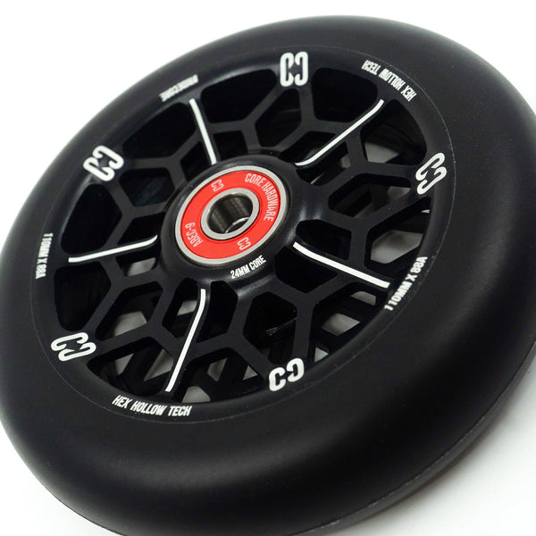 CORE Hex Hollow Stunt Scooter 110mm - Black Scooter Wheels