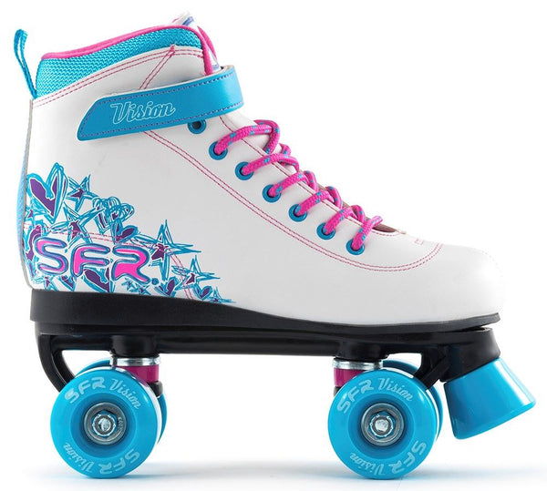 SFR Vision II Quad Skates - White / Blue - Skatewarehouse.co.uk