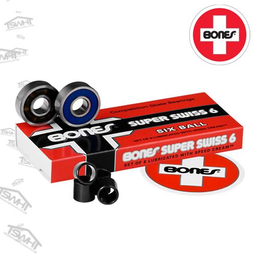 Bones Super Swiss Premium Skateboard Skate Bearings - Skatewarehouse.co.uk