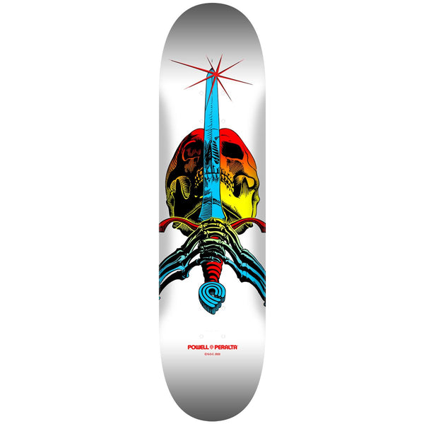 Powell Peralta Skull & Sword • Yellow Fade / White Skateboard Deck - 8.25