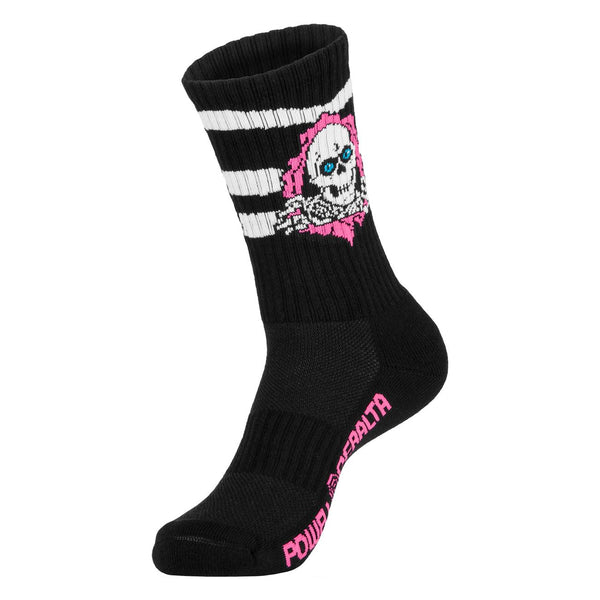 Powell Peralta Ripper Cotton Socks Stripes Black / Pink