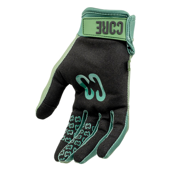 CORE Pro-Fit Velcro BMX Bike Gloves - Army Green