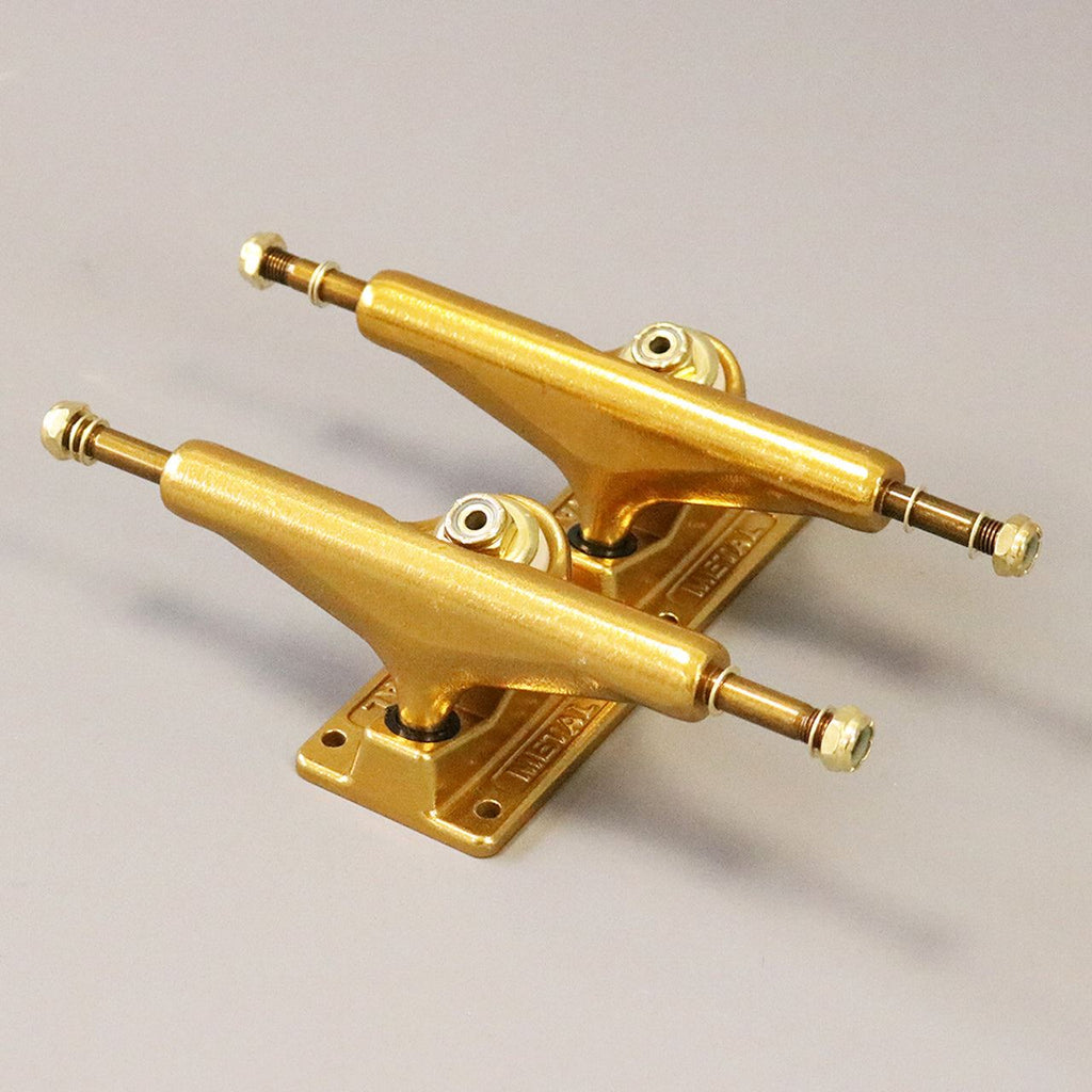 Picture Metal Custom Colour (Goldy) Skateboard Trucks - 5.25" (Pair)