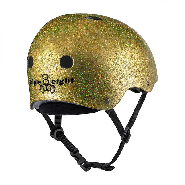 Triple Eight Helmet Deep Cover - Gold Glitter