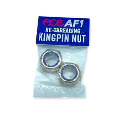 Ace Re-Threading Kingpin Nuts (Pack of 2) Skateboard Bolts