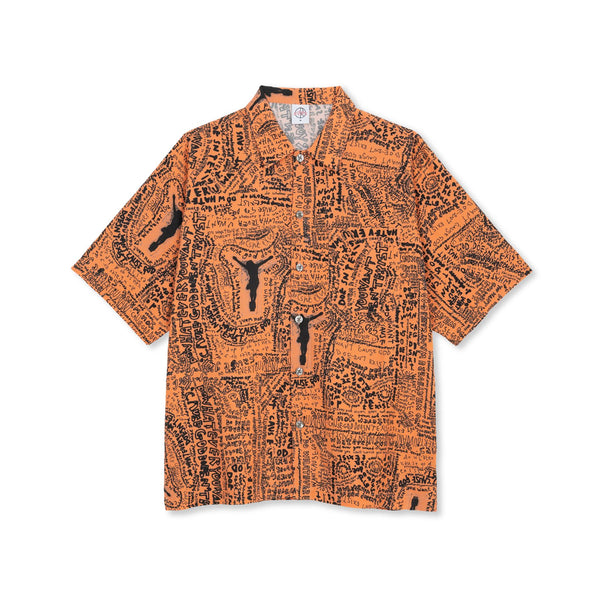 Polar Skate Co Bowling Shirt | Exist (Orange) - M