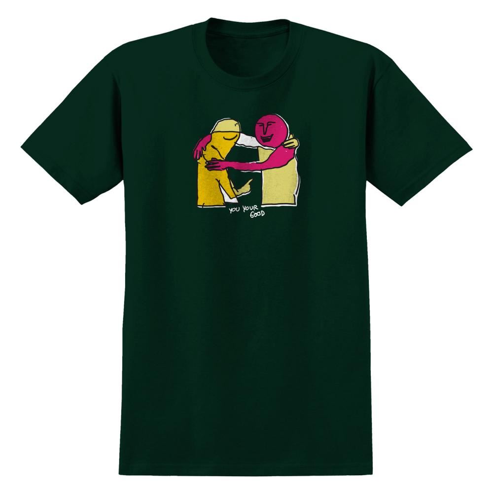 Krooked T-Shirt Your Good - Forest Green - Skatewarehouse.co.uk