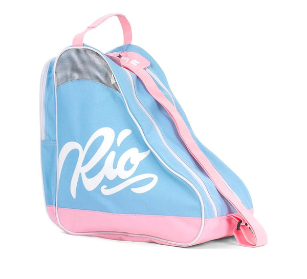 Rio Roller Script Quad Roller Skate Bag - Blue / Pink - Skatewarehouse.co.uk