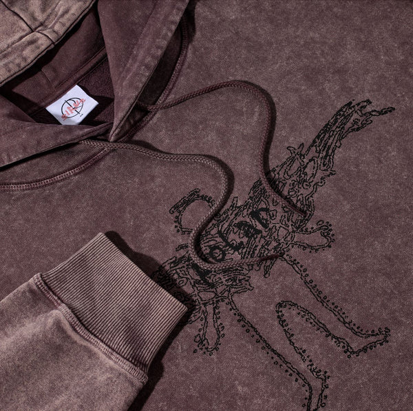 Polar Skate Co Acid Frank Hoodie | Soul (Bordeaux)