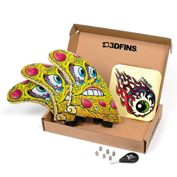 3D Fins - All Rounder Thruster - Medium - Pizza (FCS1 / FCS2 / Futures)