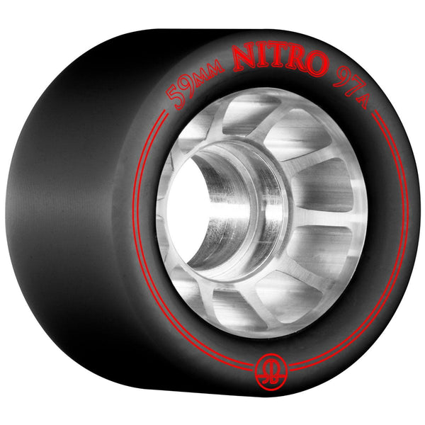 Rollerbones - Nitro Speed Black (8) - / 97a Skateboard Wheels - 59mm