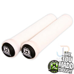 Madd Gear Mgp 150Mm Grind Grips W Bar Ends - White - Skatewarehouse.co.uk