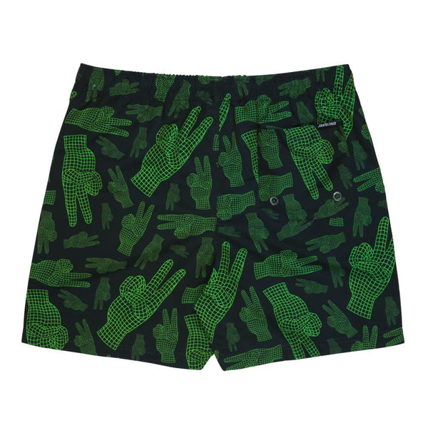Santa Cruz Shorts All Over Atomic Peace Swimshrt - Black - Skatewarehouse.co.uk