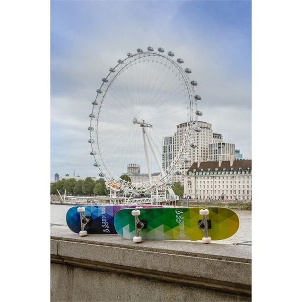 Enuff Geometric Green Complete Skateboard Bundle