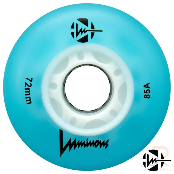 Luminous Led Inline Wheel (Set of 4 Wheels) - Blue - 72Mm/85A - Skatewarehouse.co.uk