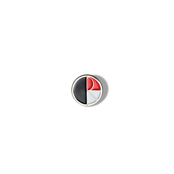 Polar Skate Co Pin | Fill Logo (Silver / Black / Red) - One Size