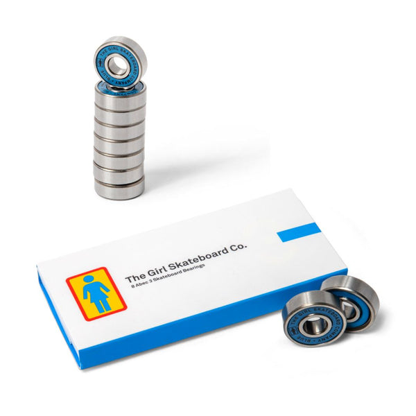 Girl Blue Abec 3 skateboard Bearings - Skatewarehouse.co.uk