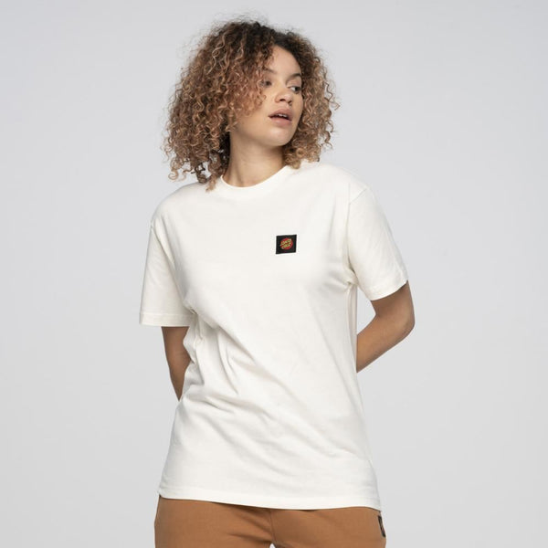 Santa Cruz T-Shirt Classic Label T-Shirt - Unbleached Cotton - Skatewarehouse.co.uk