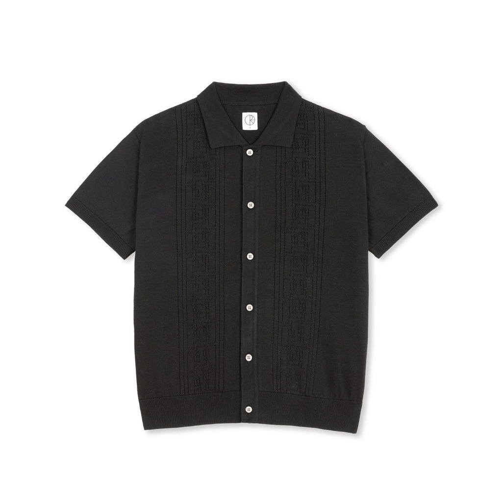 Polar Skate Co Miles SS Cardigan | Double P (Black) Apparel - 1