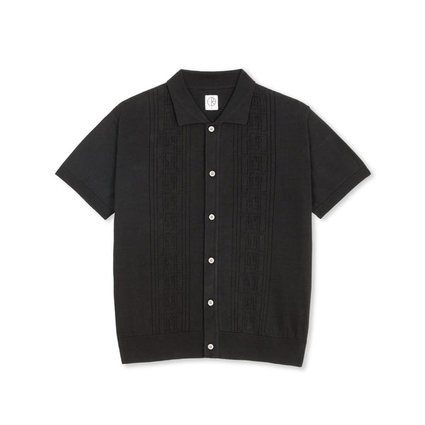 Polar Skate Co Miles SS Cardigan | Double P (Black) Apparel - 1