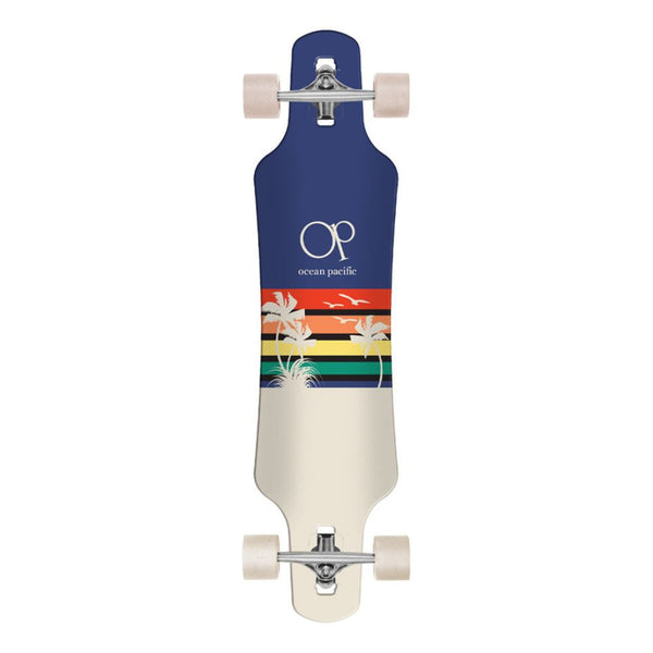 Ocean Pacific Sunset Drop Through Longboard Navy / Off White 39