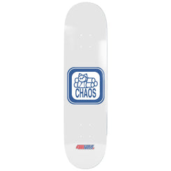 411 Chaos EX7 White Skateboard Deck - 8.5"