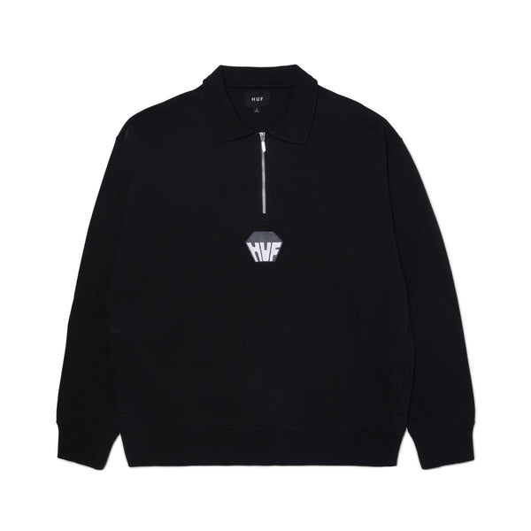 HUF Big Block 1 / 4 Zip French Terry (Black) Accessories