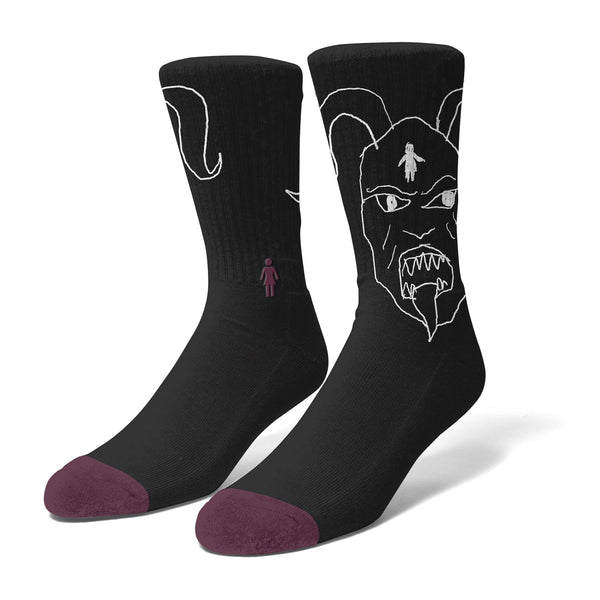 Girl Breezy Breana Geering Socks Black - Skatewarehouse.co.uk
