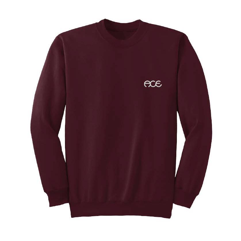 Ace Hutch Crew - Maroon / White Embroidery