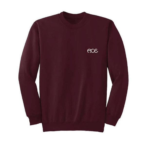 Ace Hutch Crew - Maroon / White Embroidery
