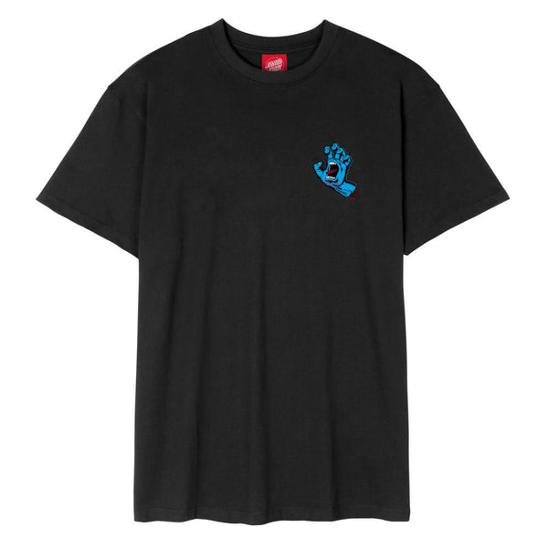 Santa Cruz T-Shirt Screaming Hand Chest - Black - Skatewarehouse.co.uk
