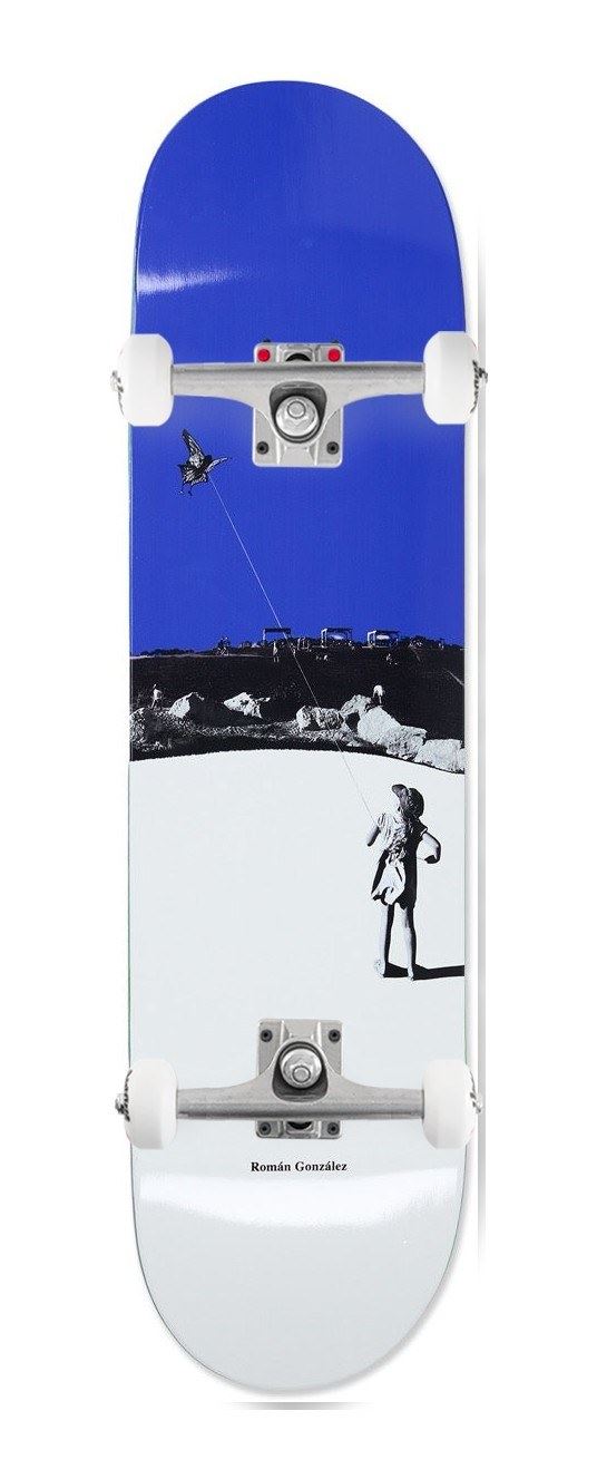 Polar Skate Co Roman Gonzalez - Kite - Blue x Venom Custom Complete Skateboard - 8.125