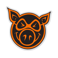 Pig Wheels 5.5" 'Pig Head' Sticker Pack Black / Orange (25 Pack)
